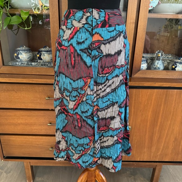 Vintage 80’s Jessica Scott Abstract Geo Print Midi Skirt - Picture 5 of 8